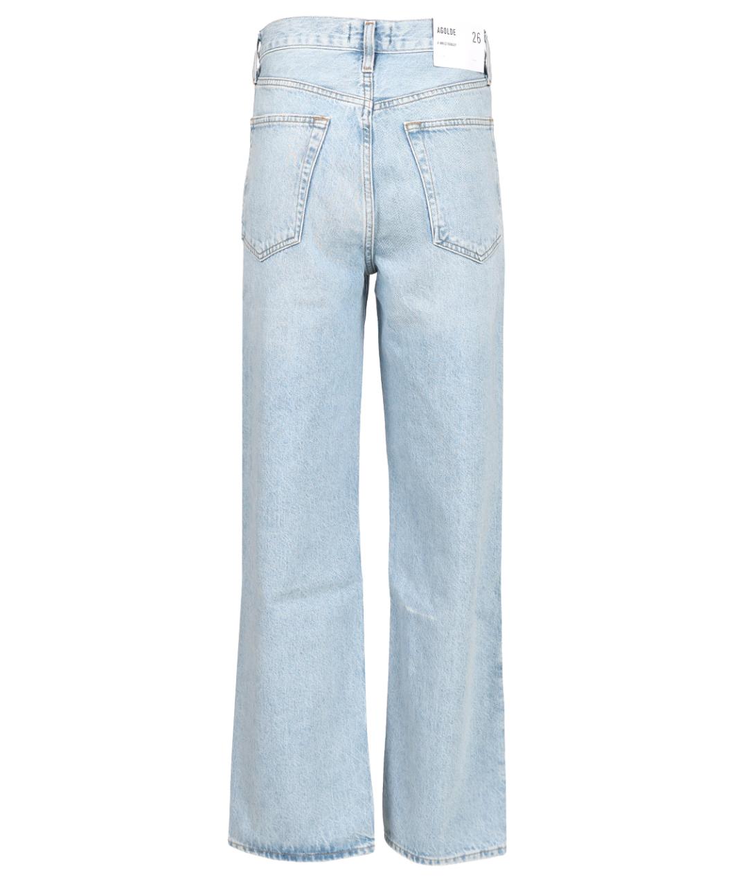 AGOLDE Голубые хлопковые прямые джинсы, фото 2