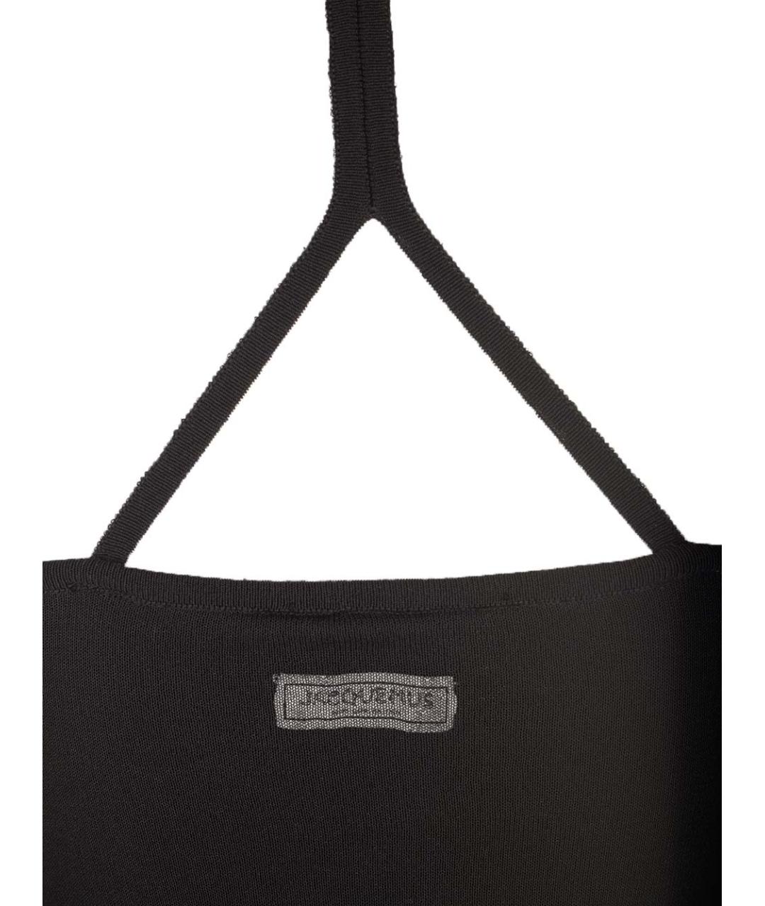 JACQUEMUS Черное полиамидовое коктейльное платье, фото 5