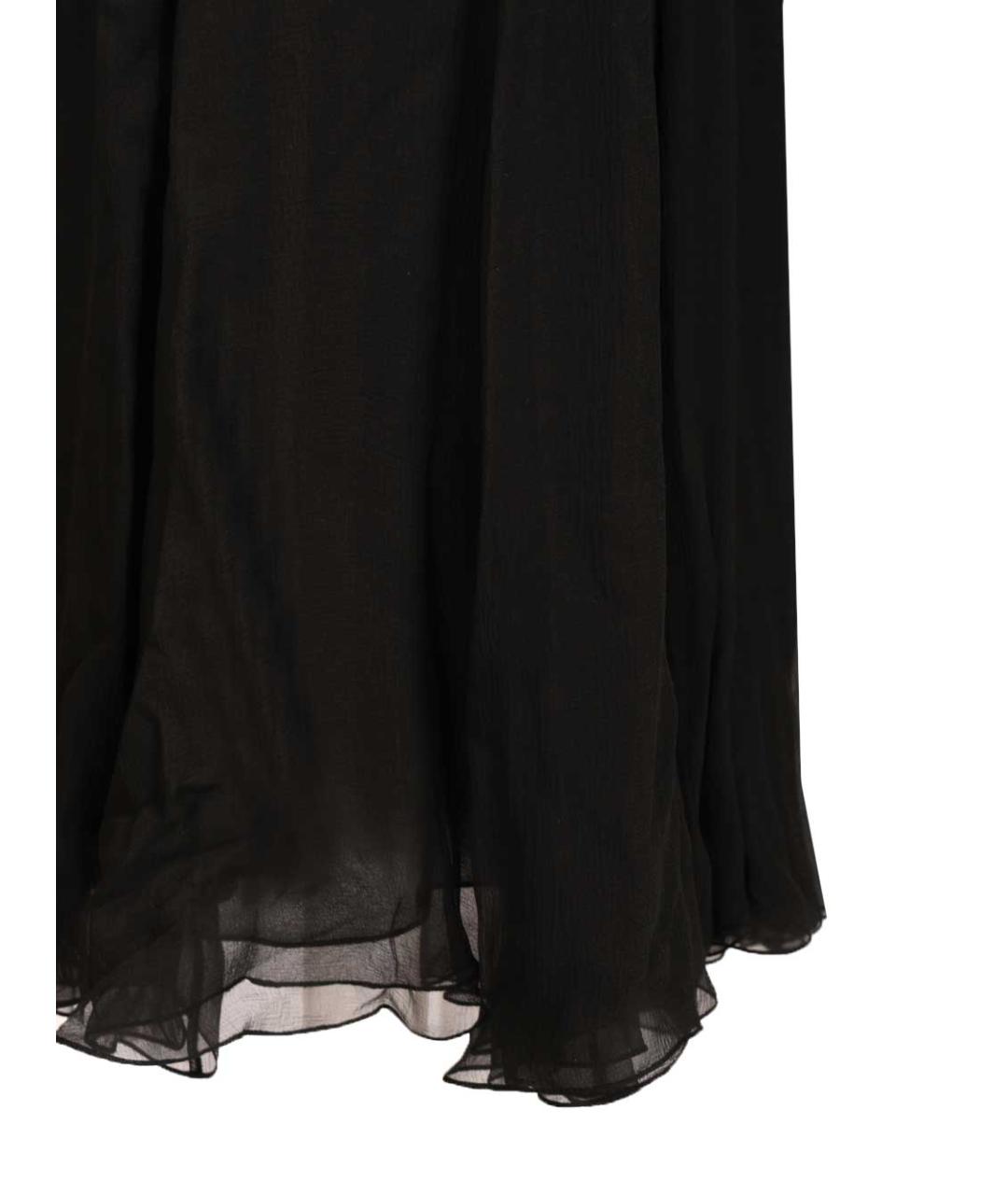 CHLOE Черная шелковая юбка миди, фото 4