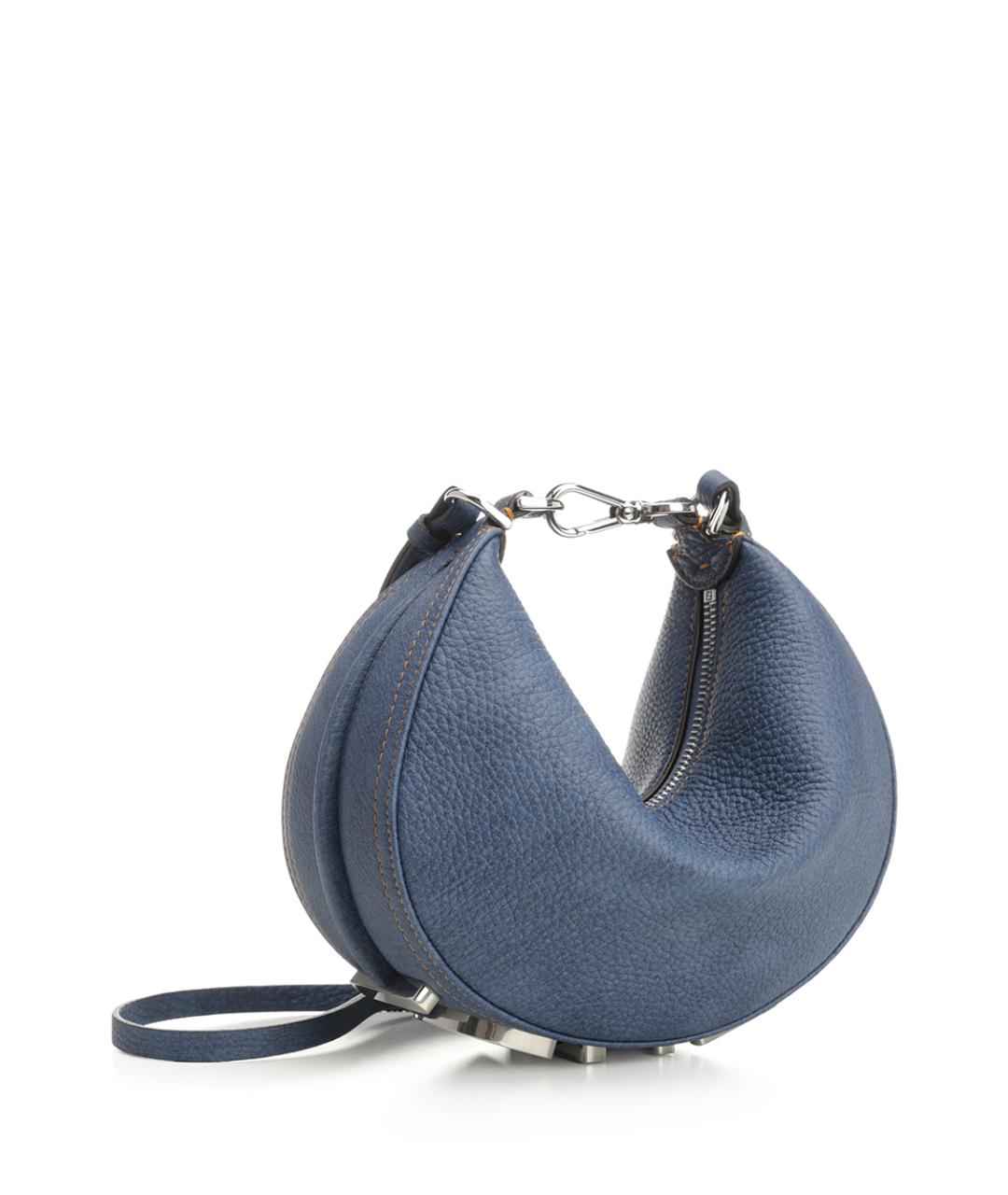 FENDI Голубая кожаная сумка через плечо, фото 2