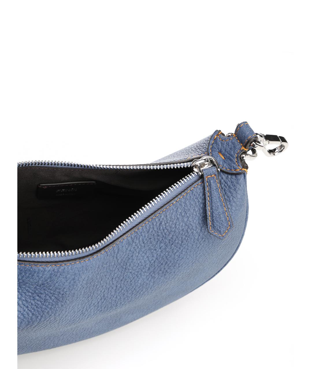 FENDI Голубая кожаная сумка через плечо, фото 4