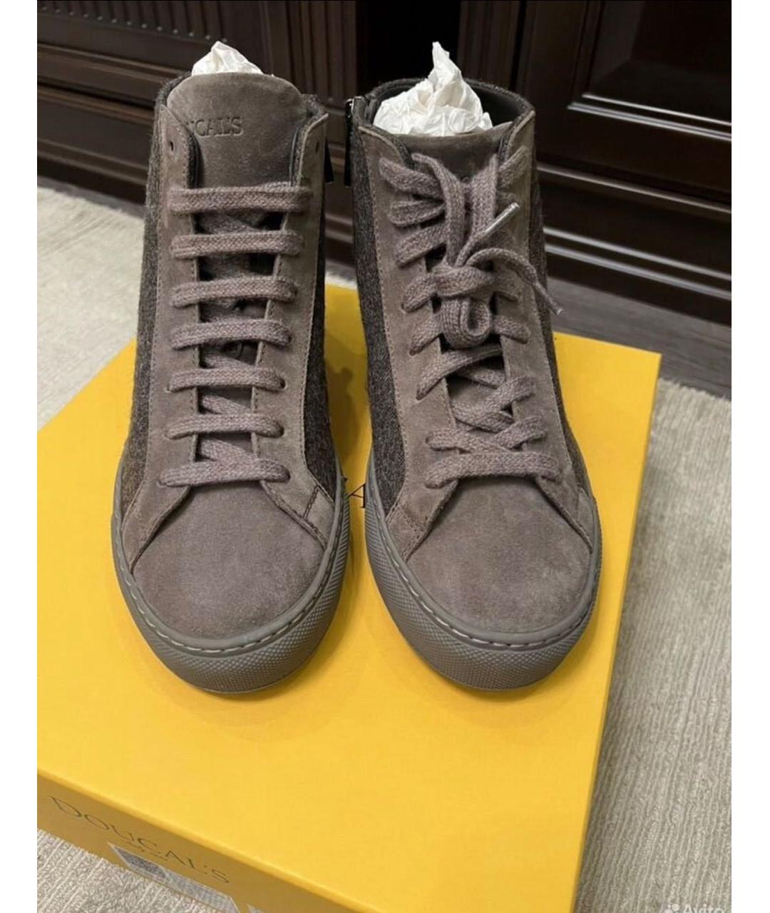 DOUCAL'S Коричневые текстильные кеды, фото 4