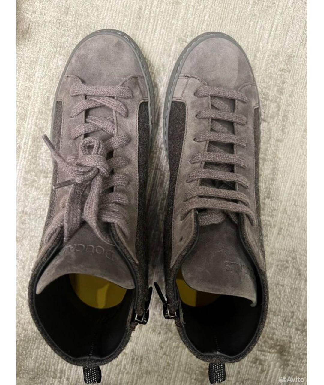 DOUCAL'S Коричневые текстильные кеды, фото 5