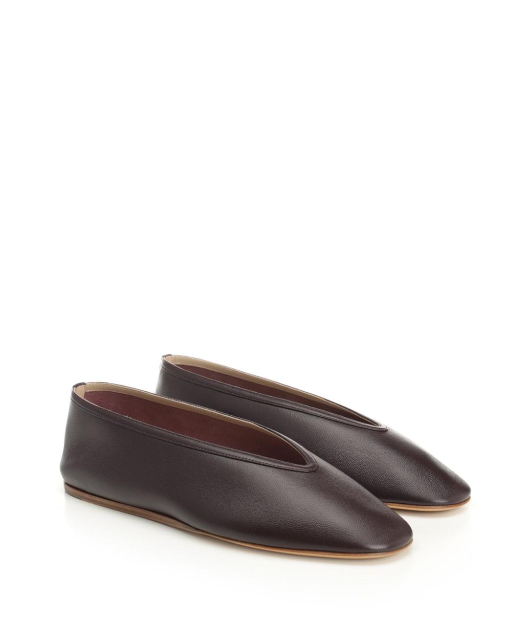 LE MONDE BERYL Фиолетовые кожаные балетки, фото 2