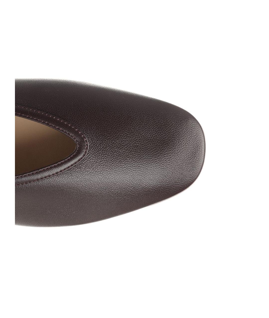 LE MONDE BERYL Фиолетовые кожаные балетки, фото 4