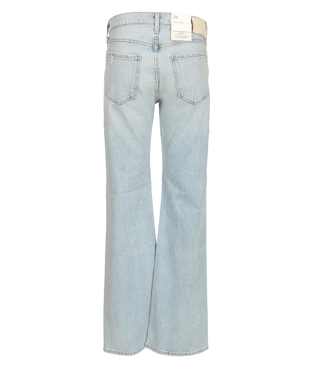 Citizien Of Humanity Голубые хлопковые прямые джинсы, фото 2