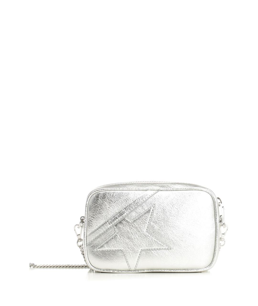 GOLDEN GOOSE DELUXE BRAND Серебряная кожаная сумка через плечо, фото 1