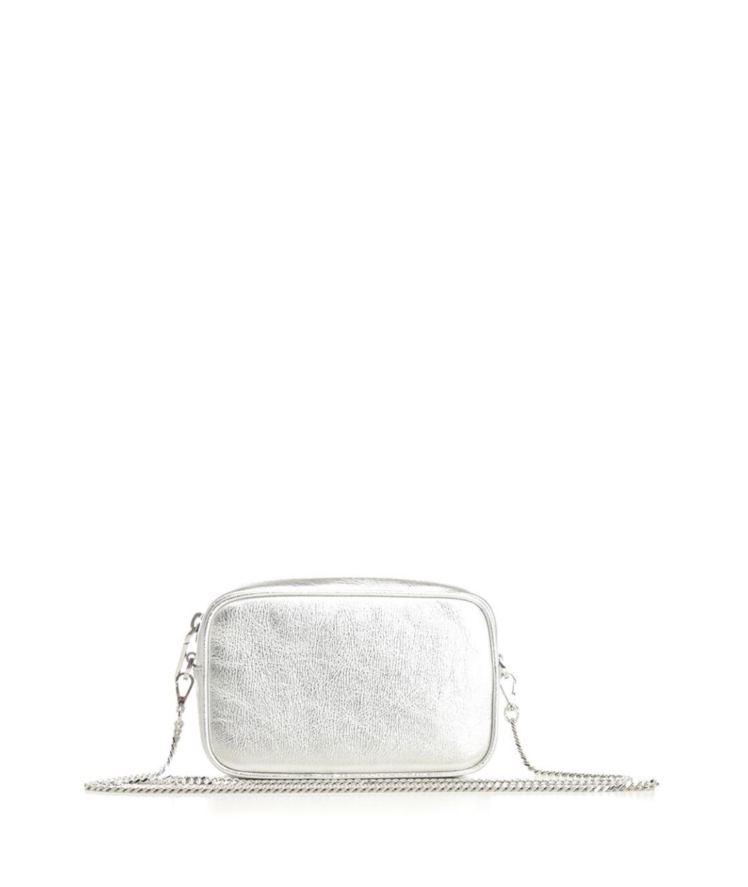 GOLDEN GOOSE DELUXE BRAND Серебряная кожаная сумка через плечо, фото 2