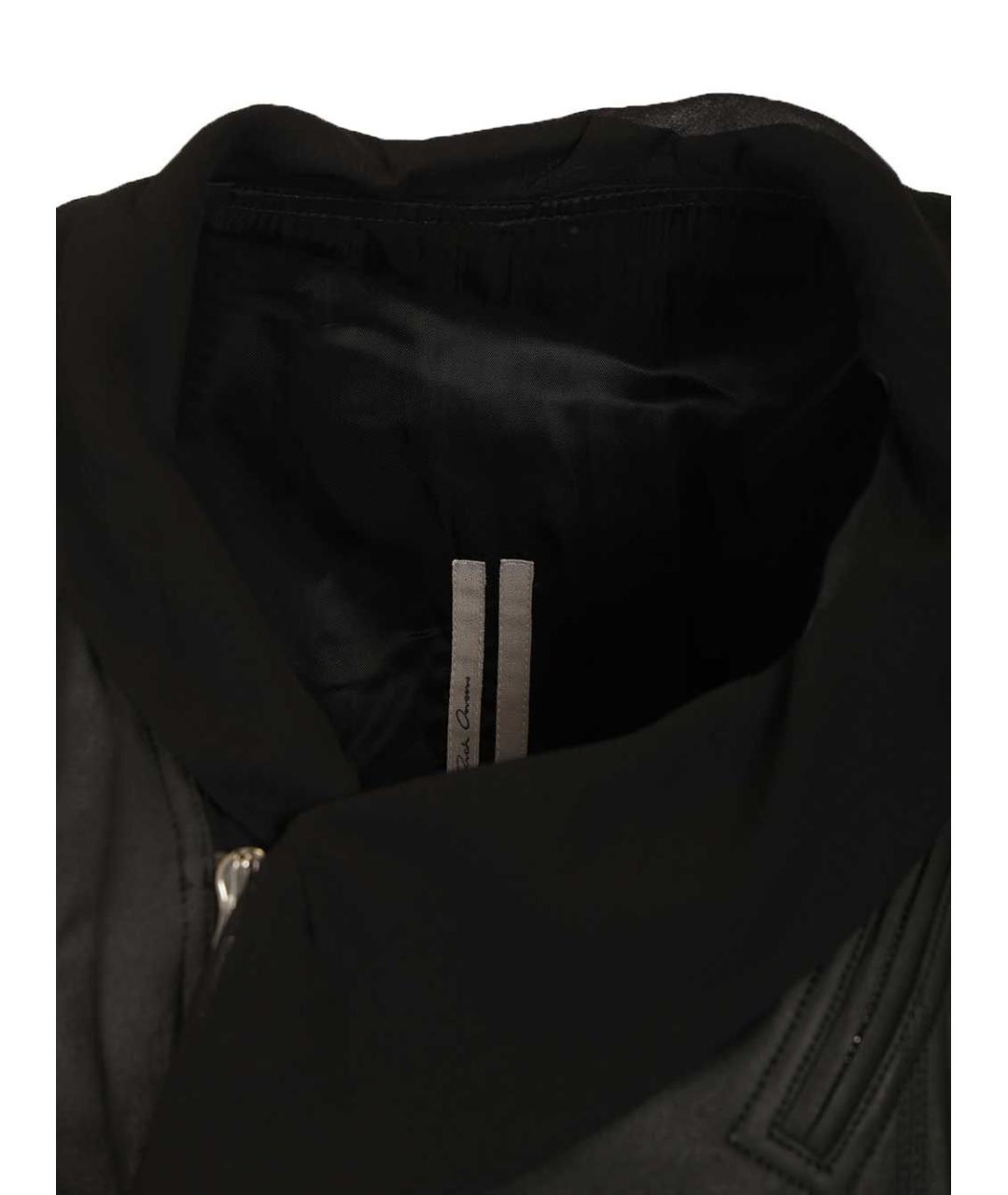 RICK OWENS Черная кожаная куртка, фото 4