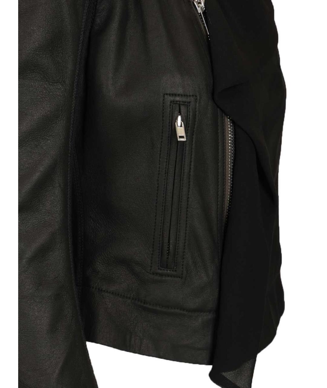 RICK OWENS Черная кожаная куртка, фото 6