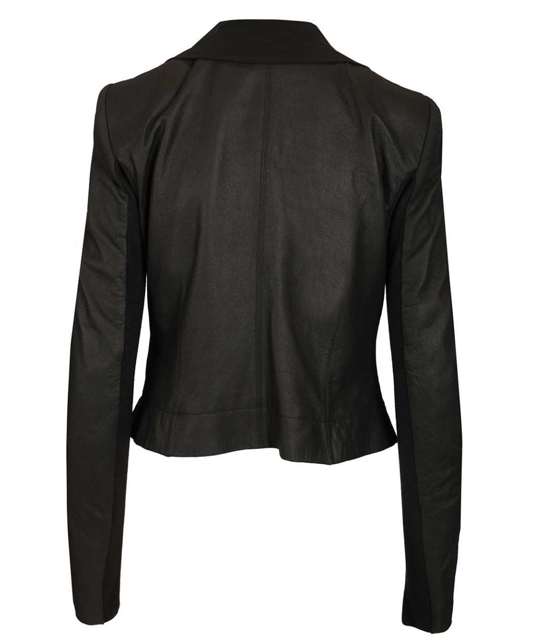 RICK OWENS Черная кожаная куртка, фото 2