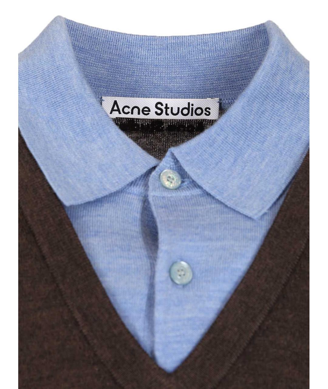 ACNE STUDIOS Коричневый шерстяной джемпер / свитер, фото 4