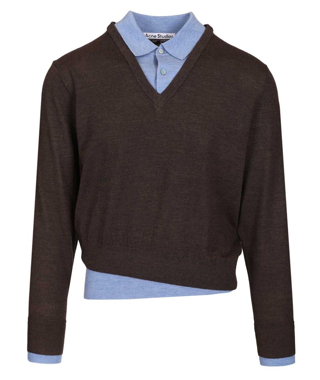 ACNE STUDIOS Коричневый шерстяной джемпер / свитер, фото 1