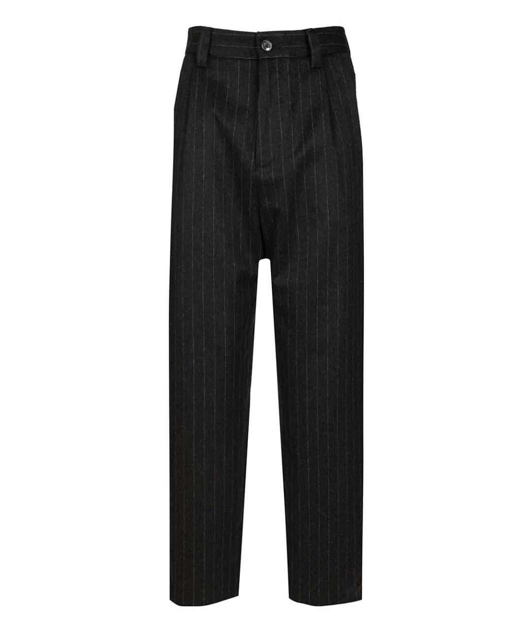 BARENA Серые шерстяные прямые брюки, фото 1