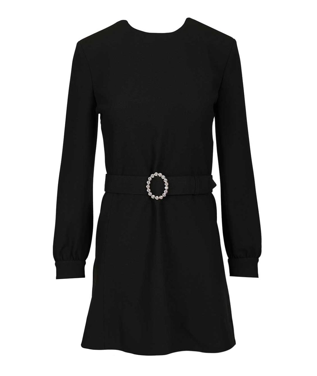 SAINT LAURENT Черное вискозное коктейльное платье, фото 1