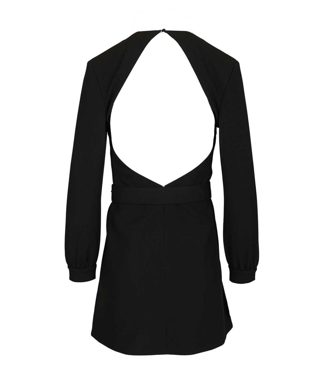 SAINT LAURENT Черное вискозное коктейльное платье, фото 2