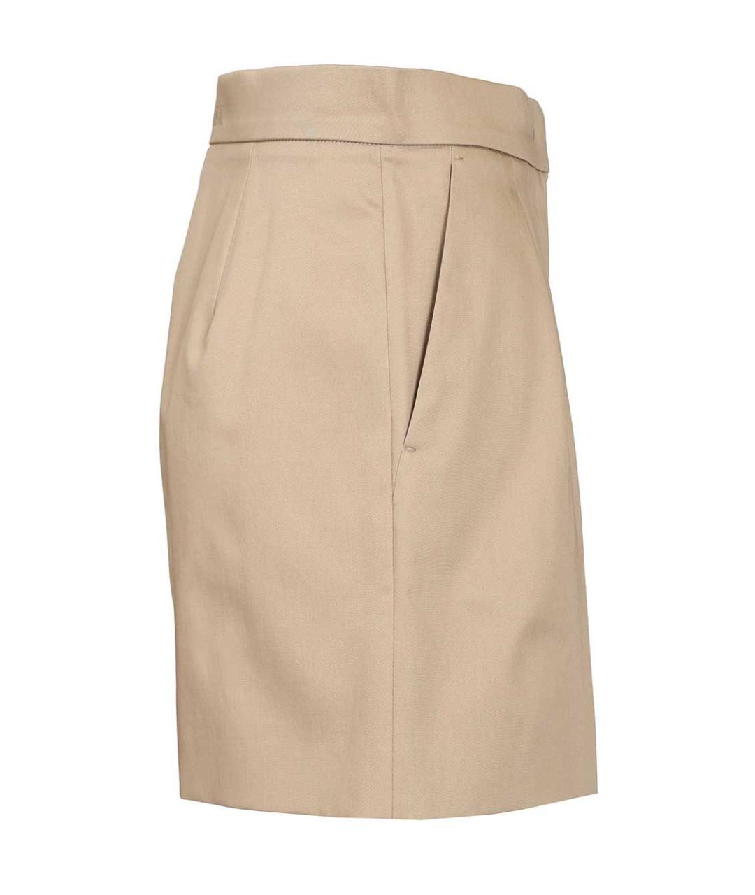 MAX MARA Бежевые хлопко-эластановые шорты, фото 3