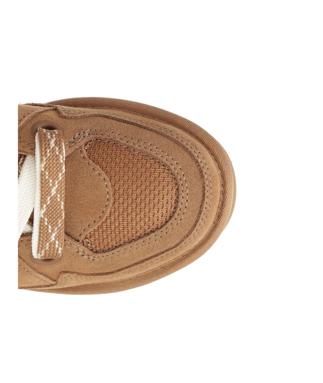 UGG Коричневые кожаные кроссовки, фото 4