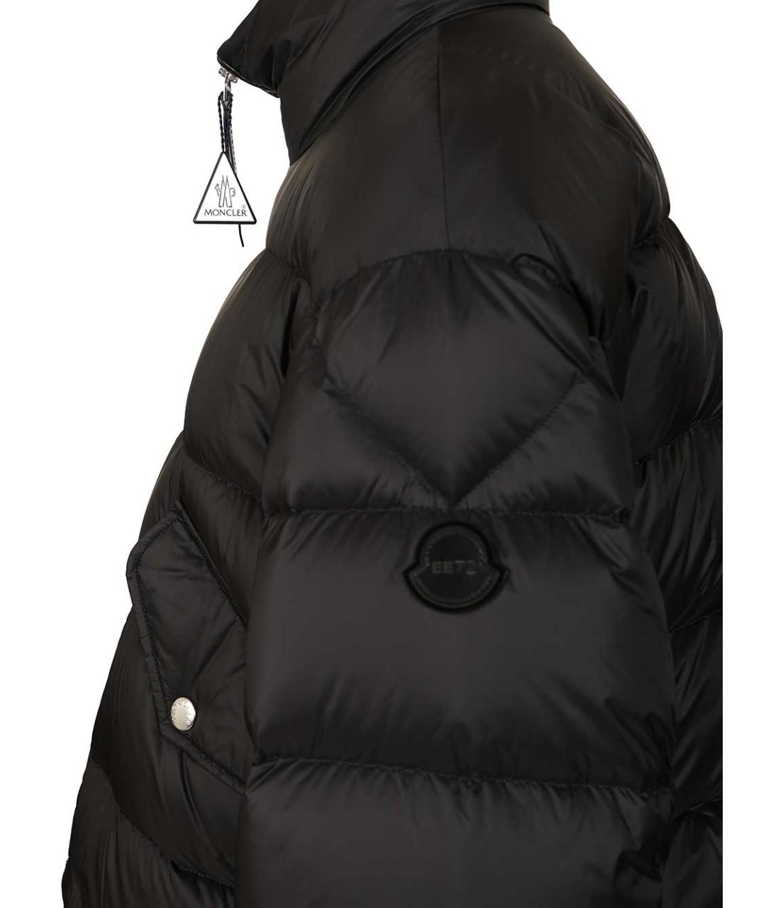 MONCLER Черный полиэстеровый пуховик, фото 4