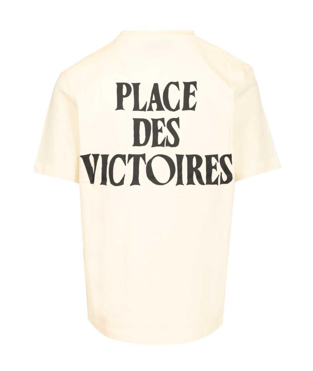 Ami Paris Бежевая хлопковая футболка, фото 2