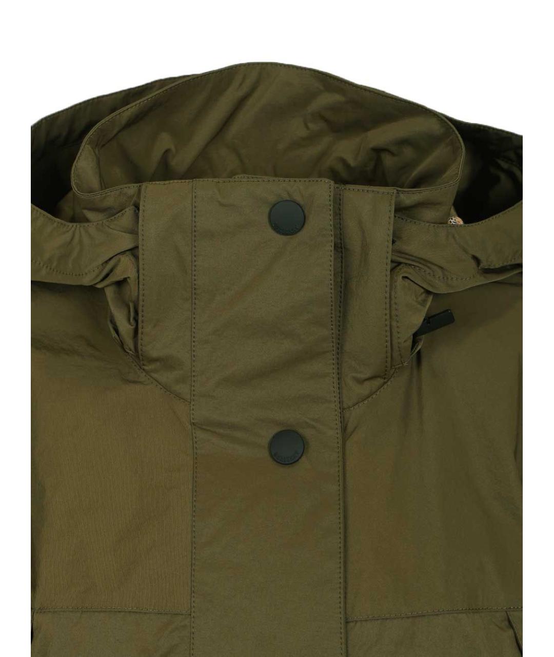 BURBERRY Зеленая полиамидовая куртка, фото 6