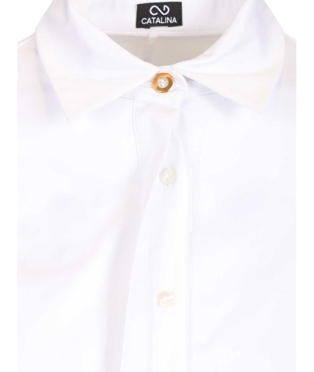 CATALINA Белая хлопковая рубашка, фото 4