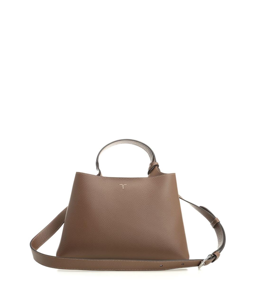 TOD'S Коричневая кожаная сумка тоут, фото 3