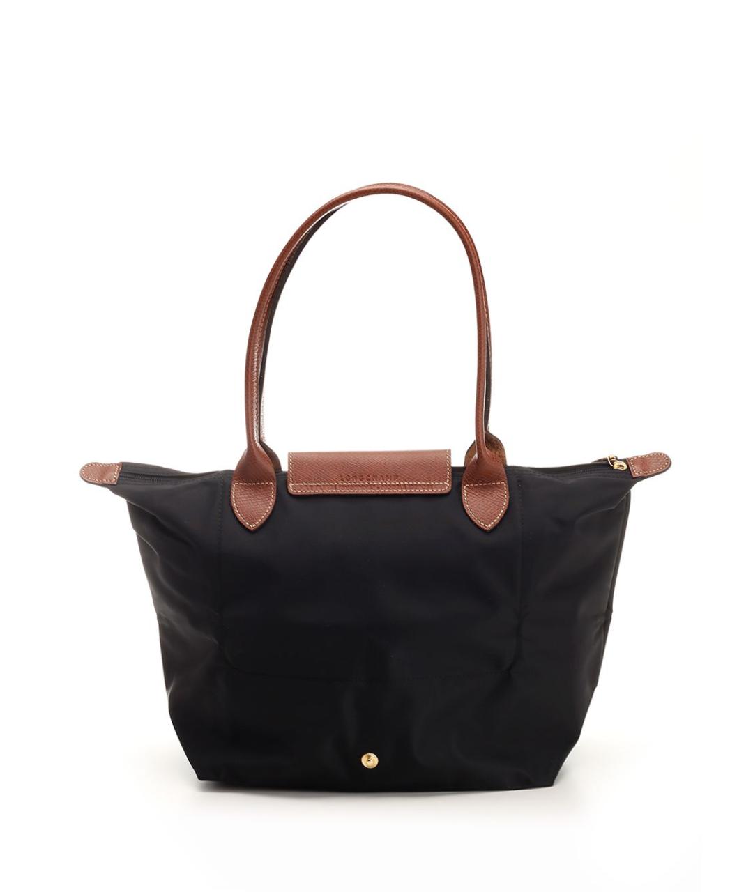 LONGCHAMP Черная тканевая сумка тоут, фото 3
