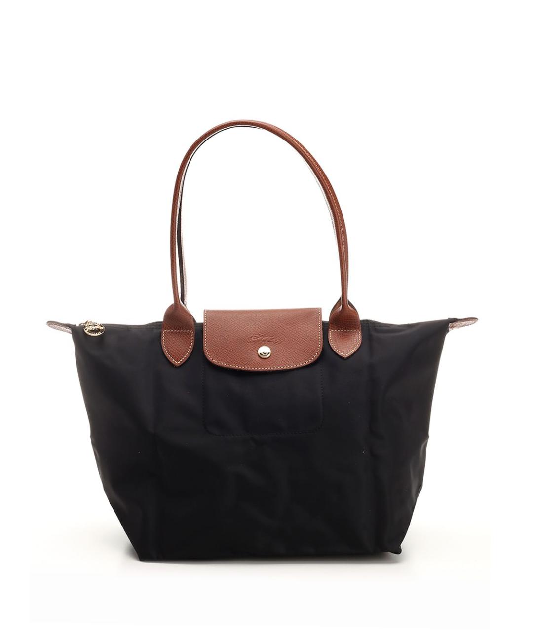 LONGCHAMP Черная тканевая сумка тоут, фото 1