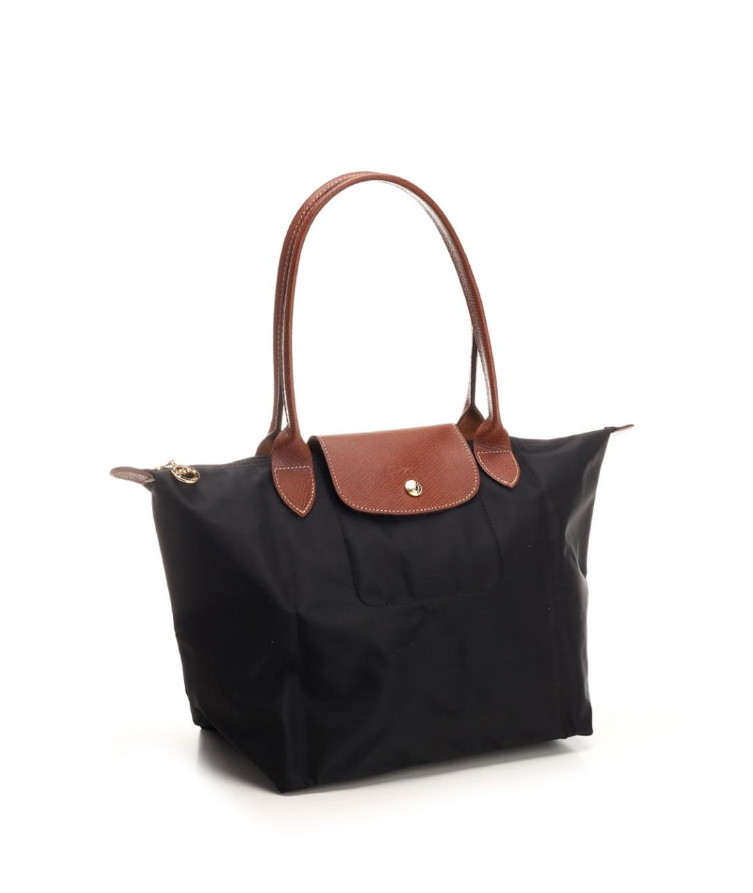 LONGCHAMP Черная тканевая сумка тоут, фото 2