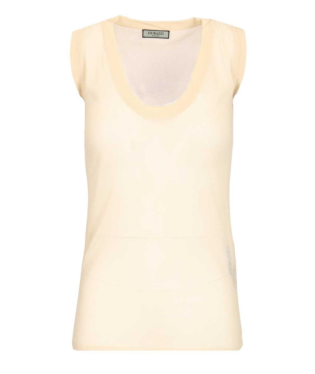 DURAZZI Бежевая хлопковая майка, фото 1