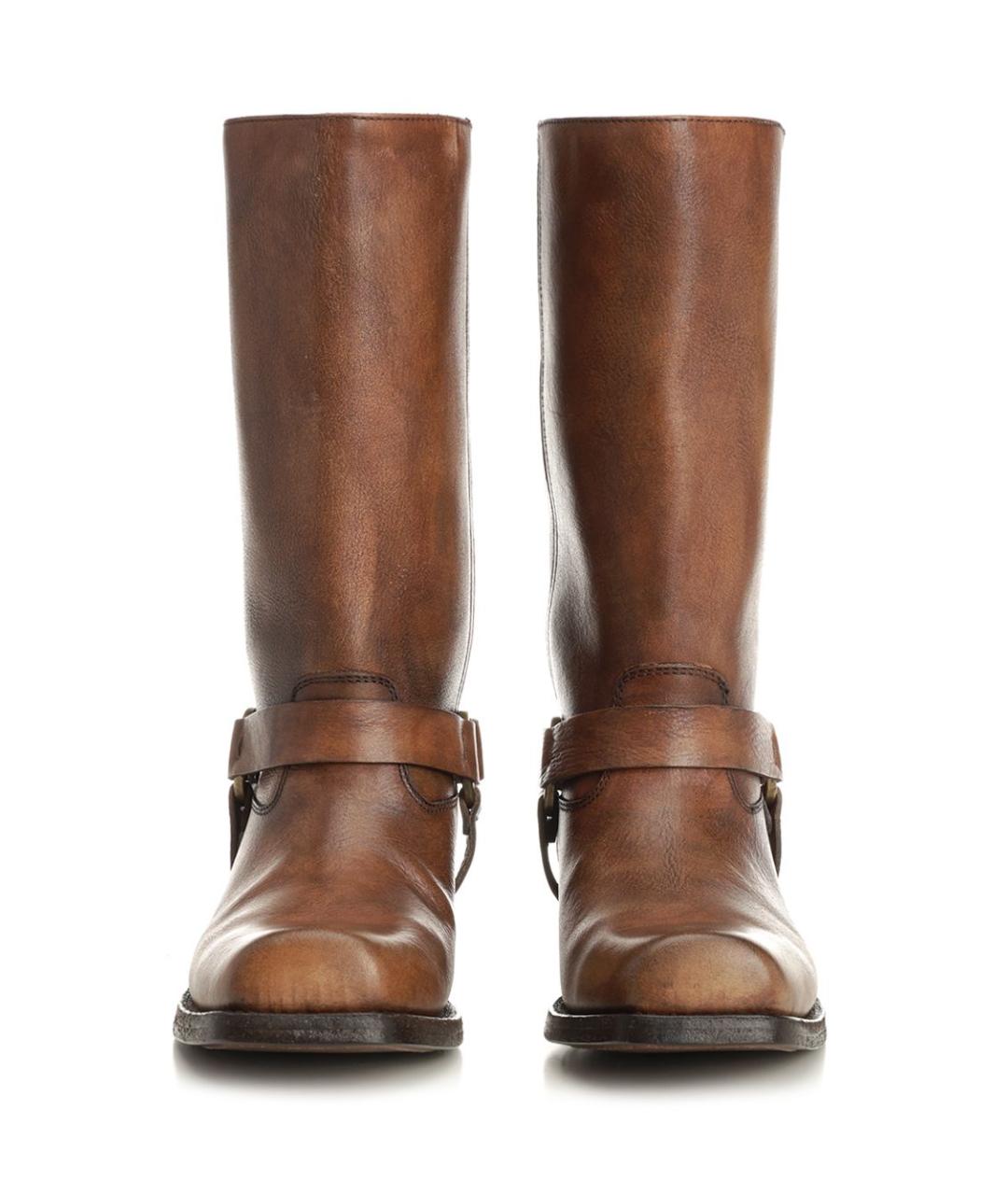 GOLDEN GOOSE DELUXE BRAND Коричневые кожаные сапоги, фото 5
