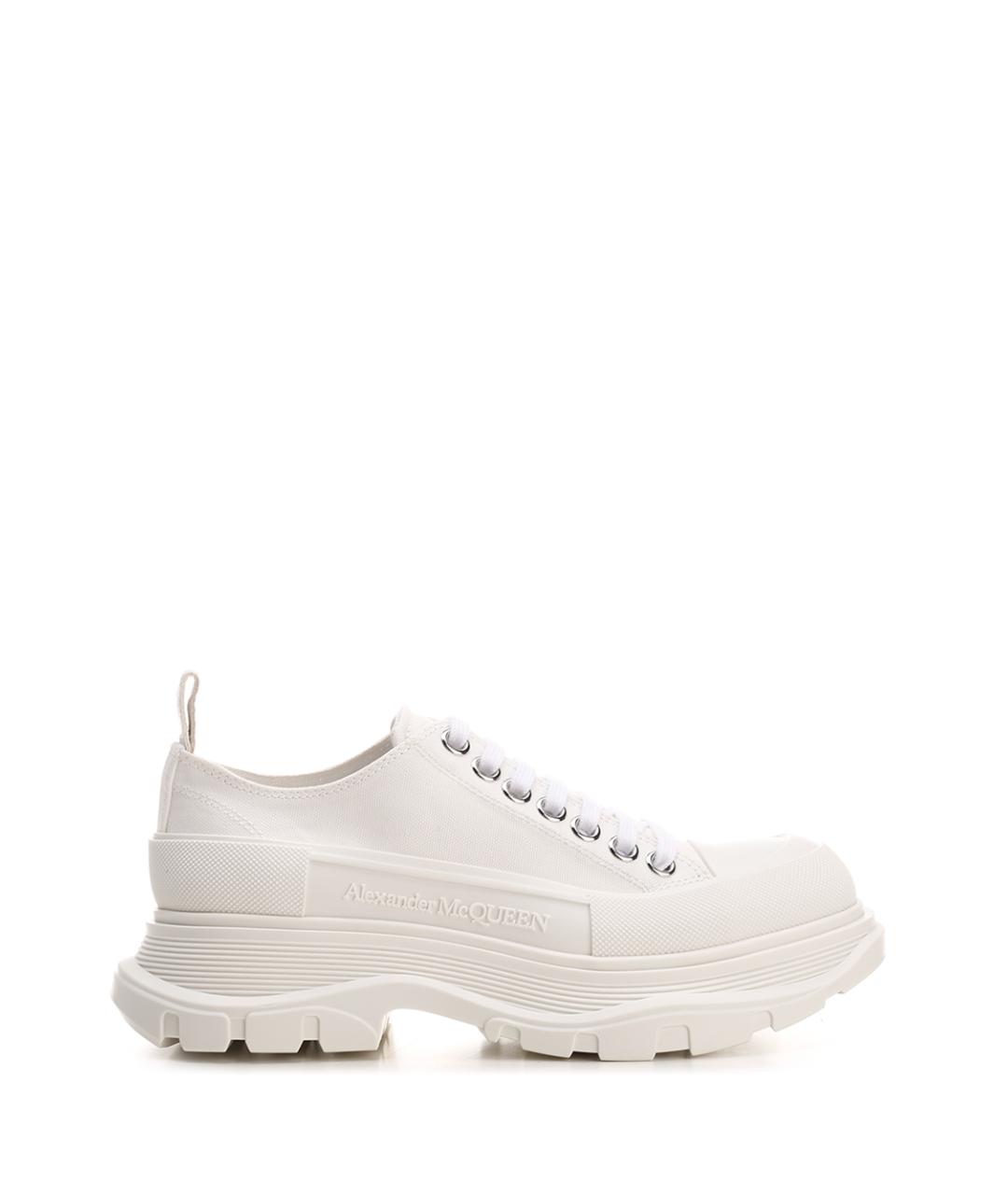 ALEXANDER MCQUEEN Белые кожаные кеды, фото 1