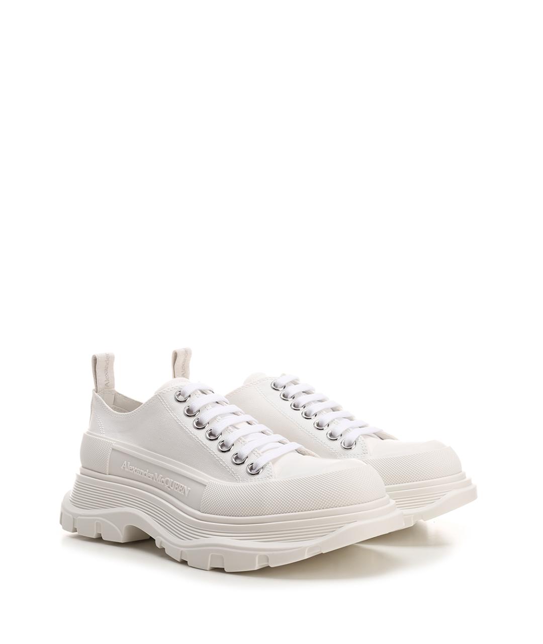 ALEXANDER MCQUEEN Белые кожаные кеды, фото 2