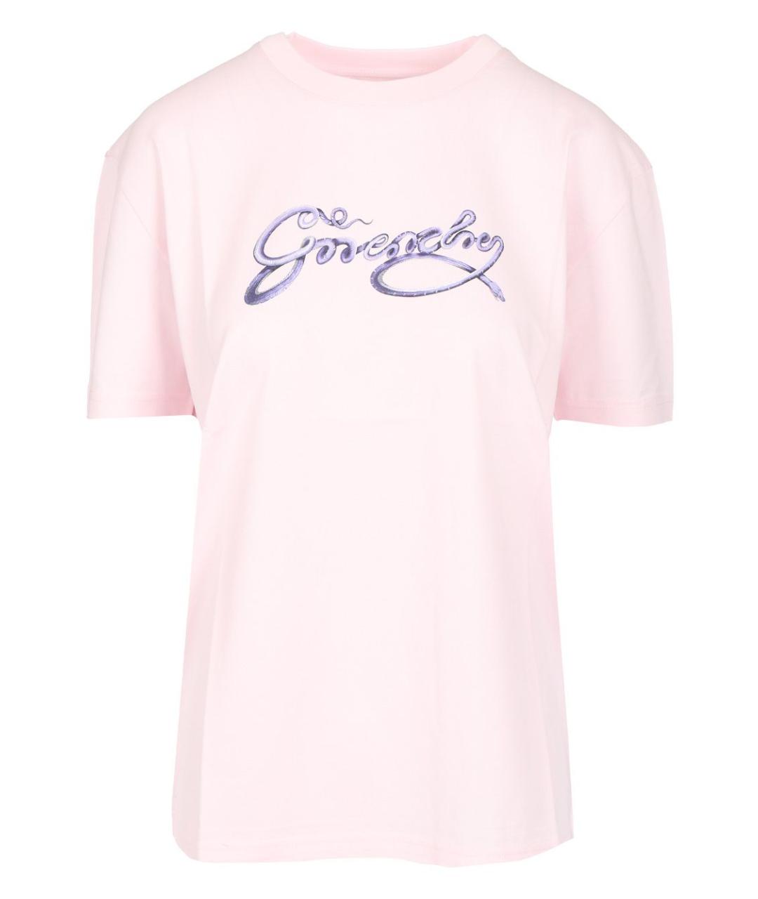 GIVENCHY Розовая хлопковая футболка, фото 1