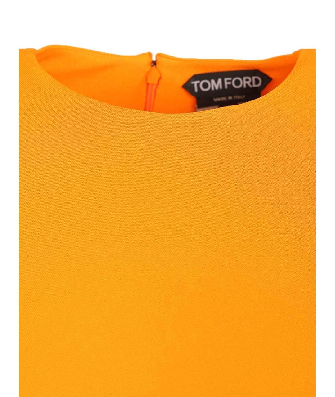 TOM FORD Оранжевая вискозная блузы, фото 4