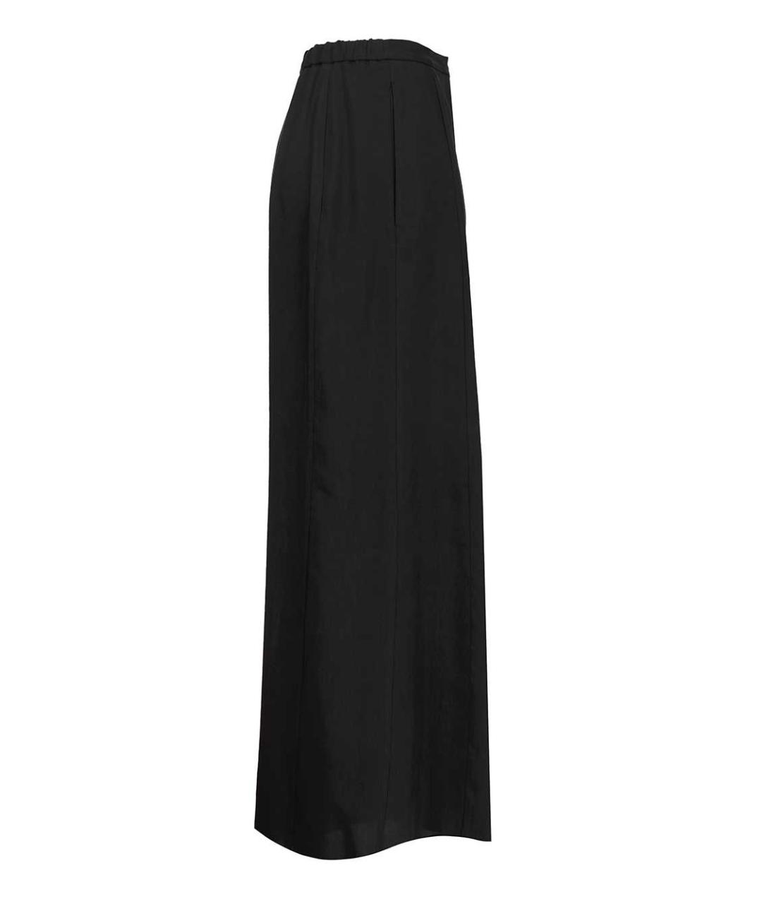 FORTE FORTE Черные льняные прямые брюки, фото 3