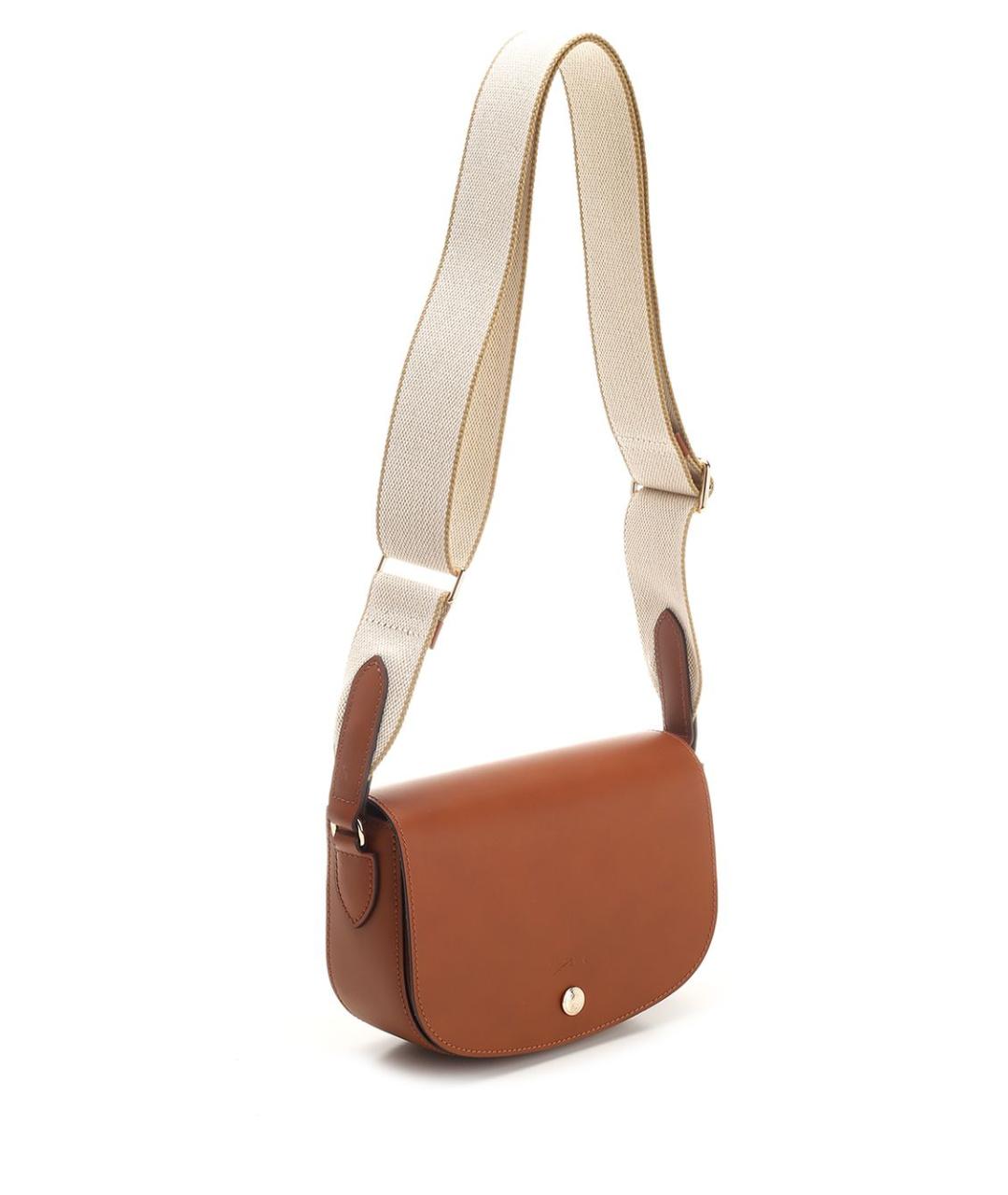 LONGCHAMP Коричневая кожаная сумка через плечо, фото 2