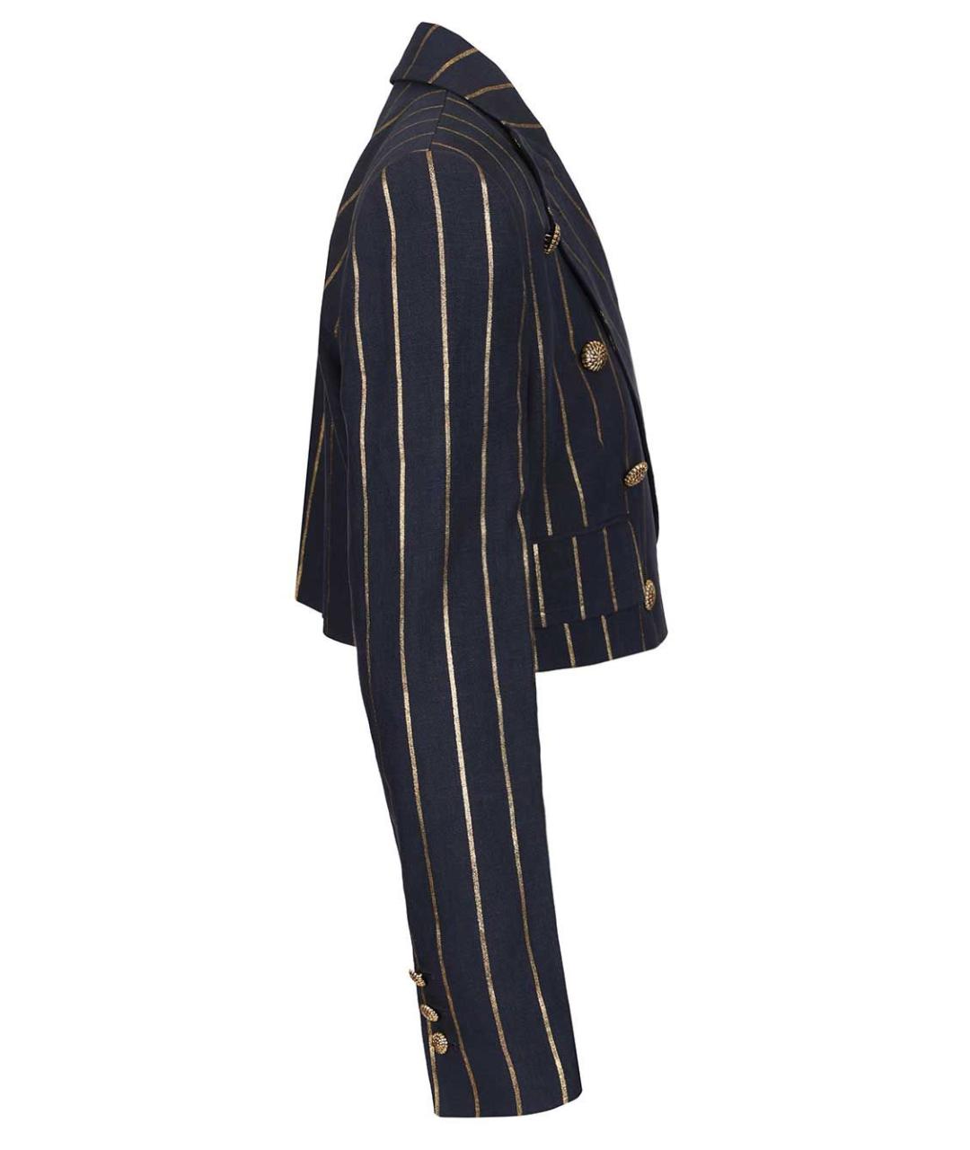 VIVIENNE WESTWOOD Темно-синий льняной жакет/пиджак, фото 3