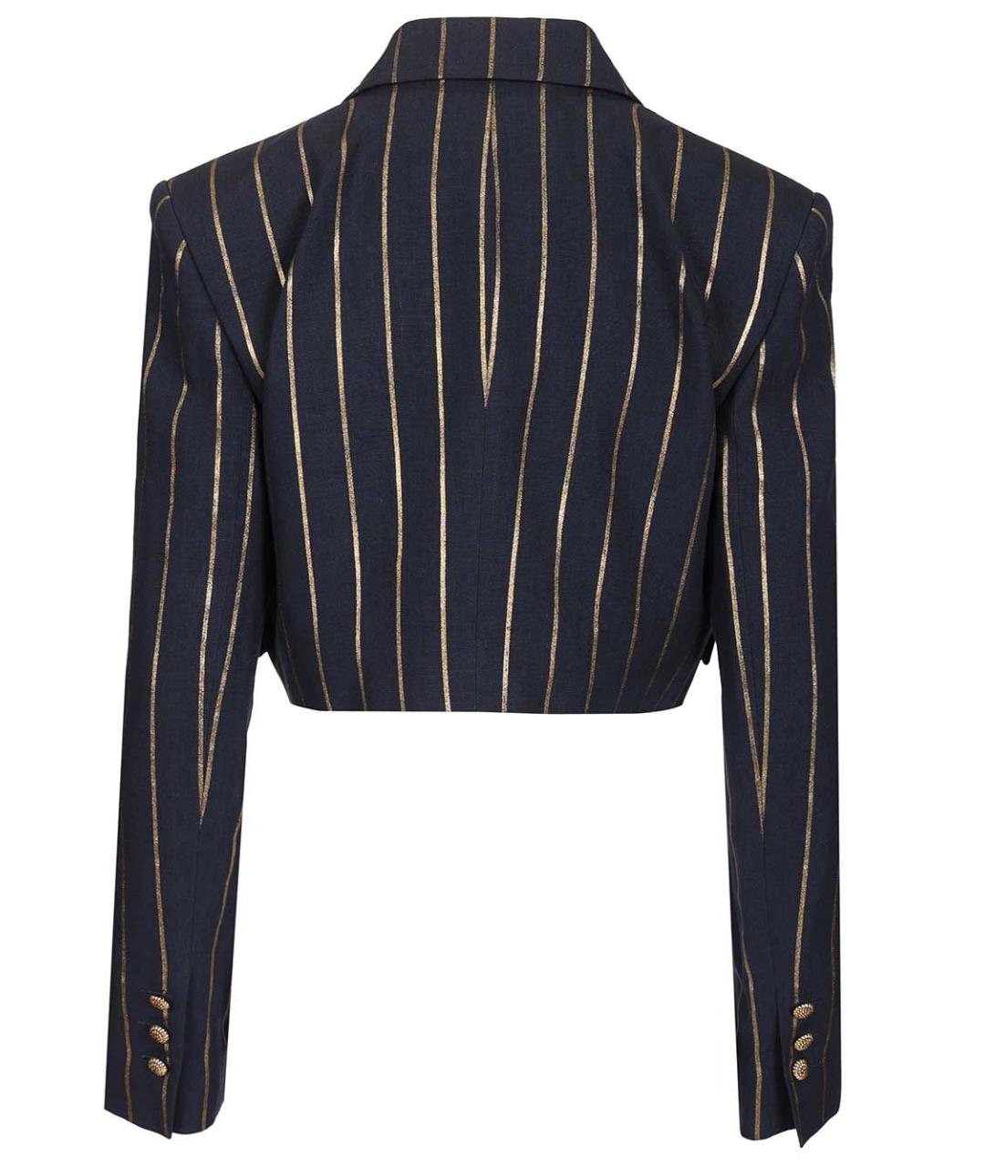 VIVIENNE WESTWOOD Темно-синий льняной жакет/пиджак, фото 2