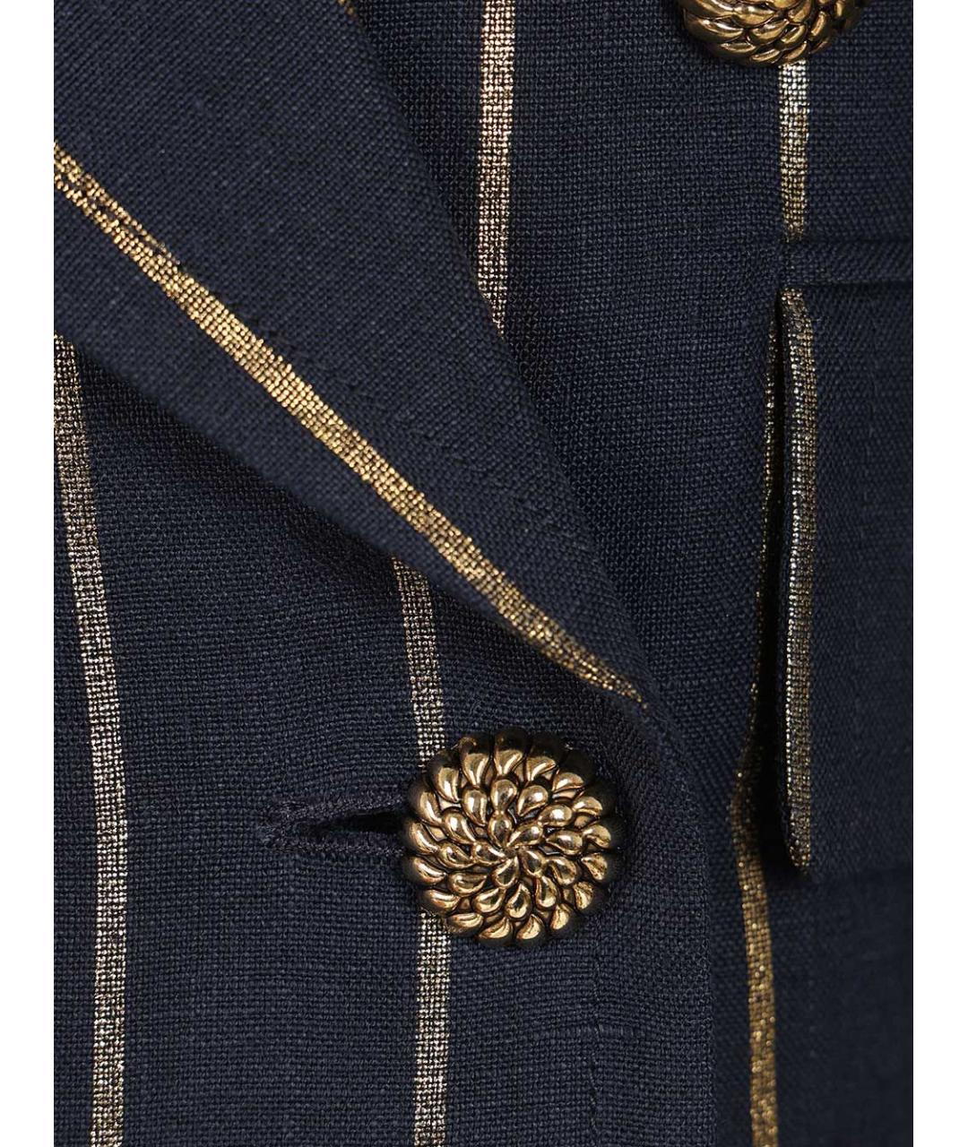VIVIENNE WESTWOOD Темно-синий льняной жакет/пиджак, фото 6