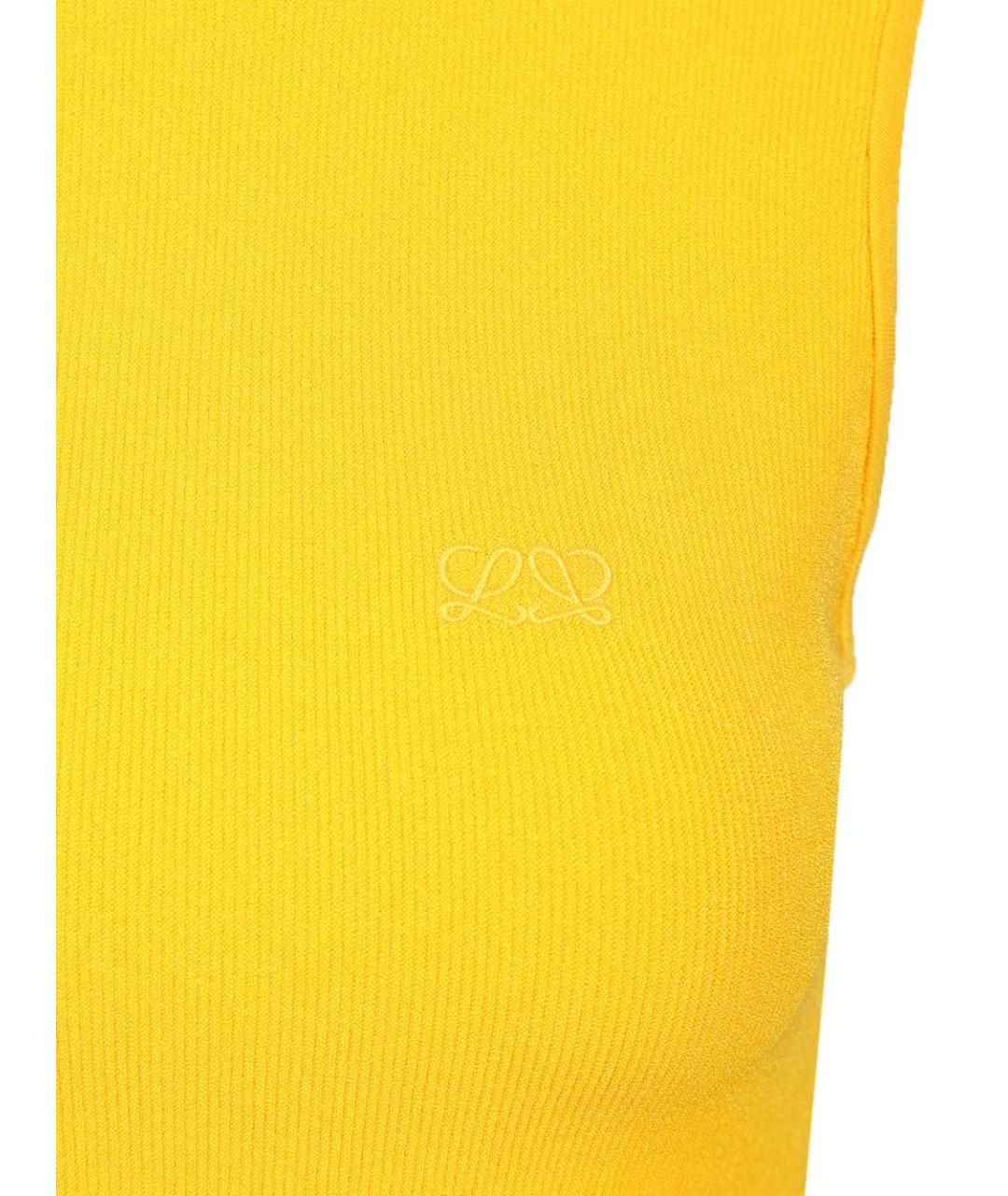 LOEWE Желтая полиэстеровая майка, фото 4