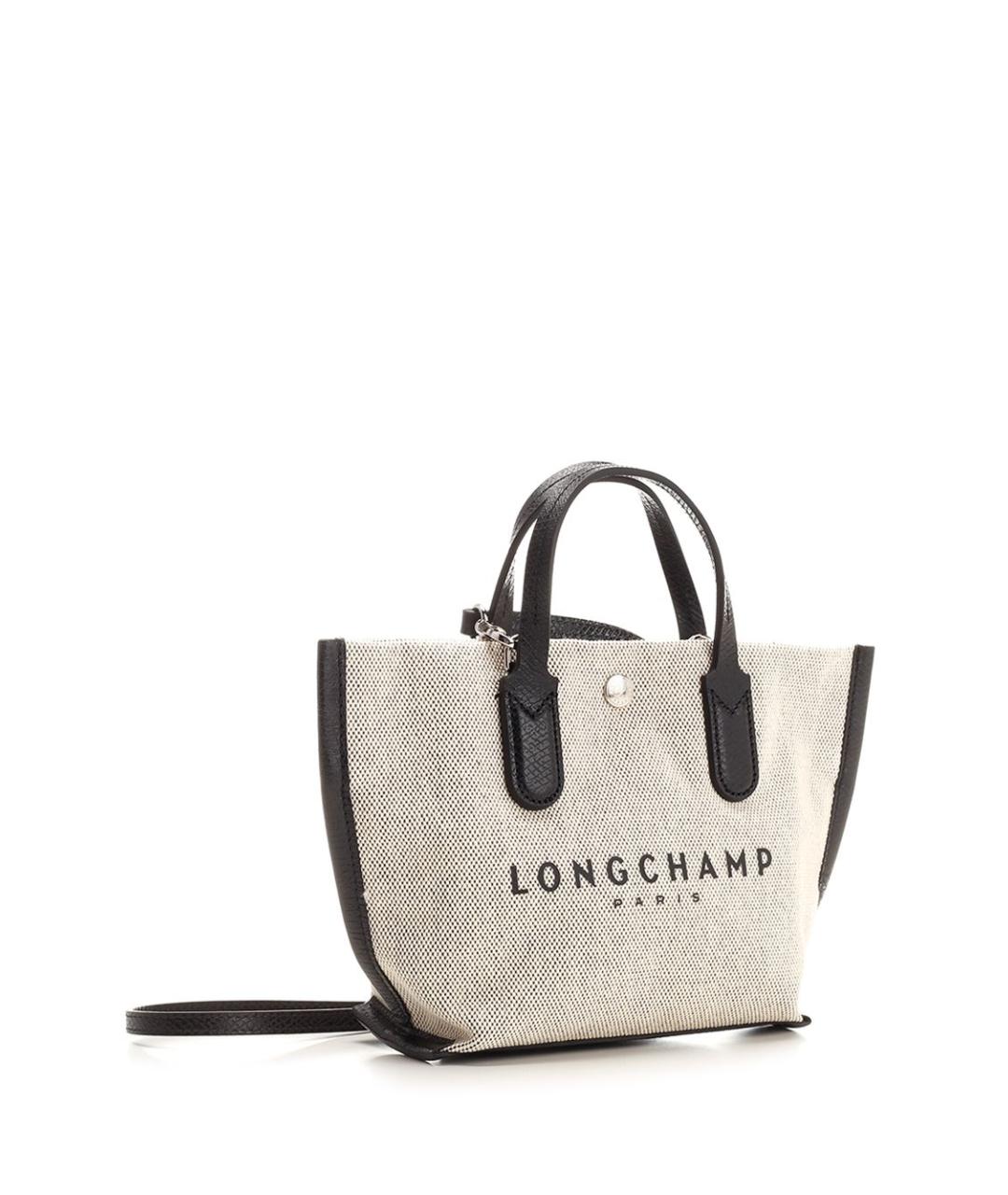 LONGCHAMP Белая тканевая сумка тоут, фото 2