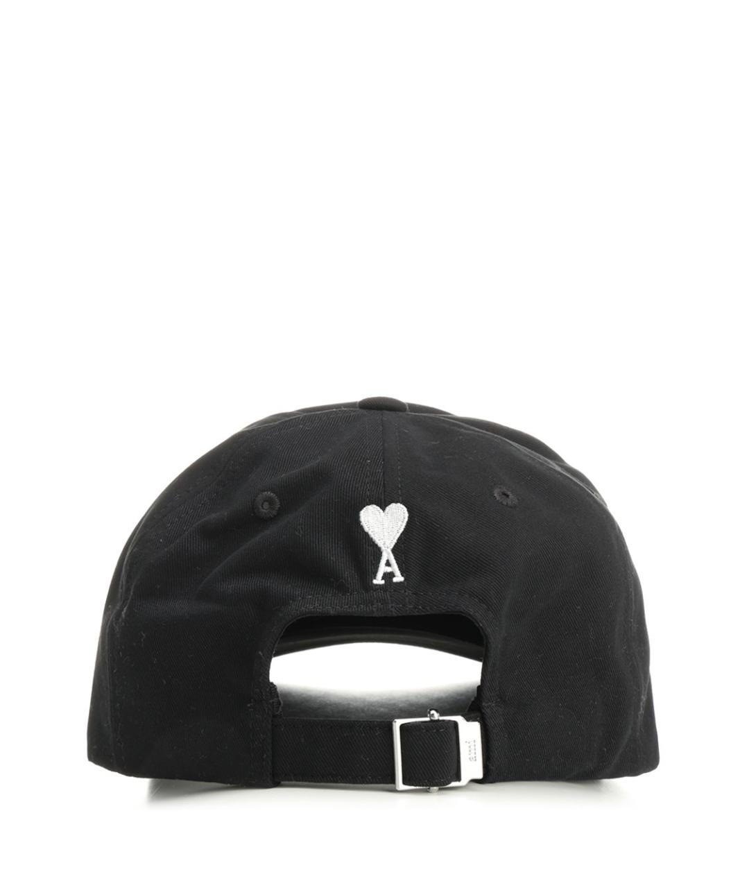 Ami Paris Черная хлопковая кепка/бейсболка, фото 3