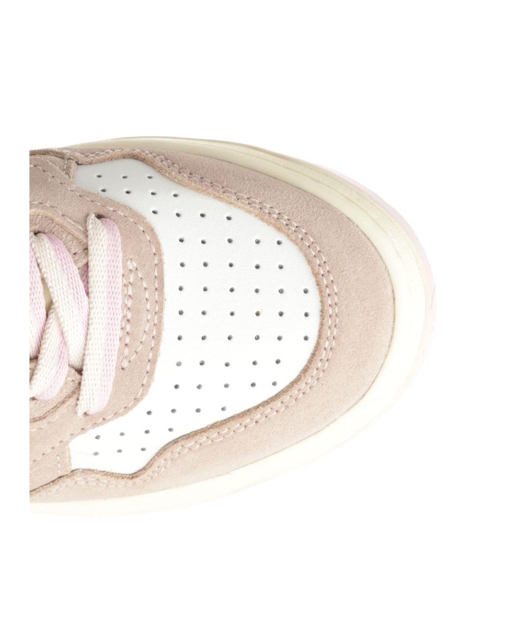 AUTRY Бежевые кожаные кроссовки, фото 4