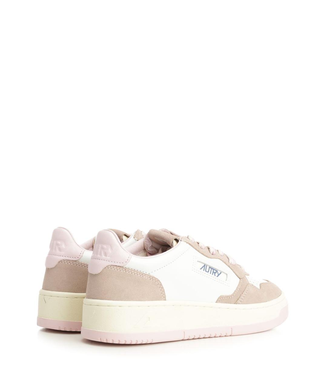 AUTRY Бежевые кожаные кроссовки, фото 3