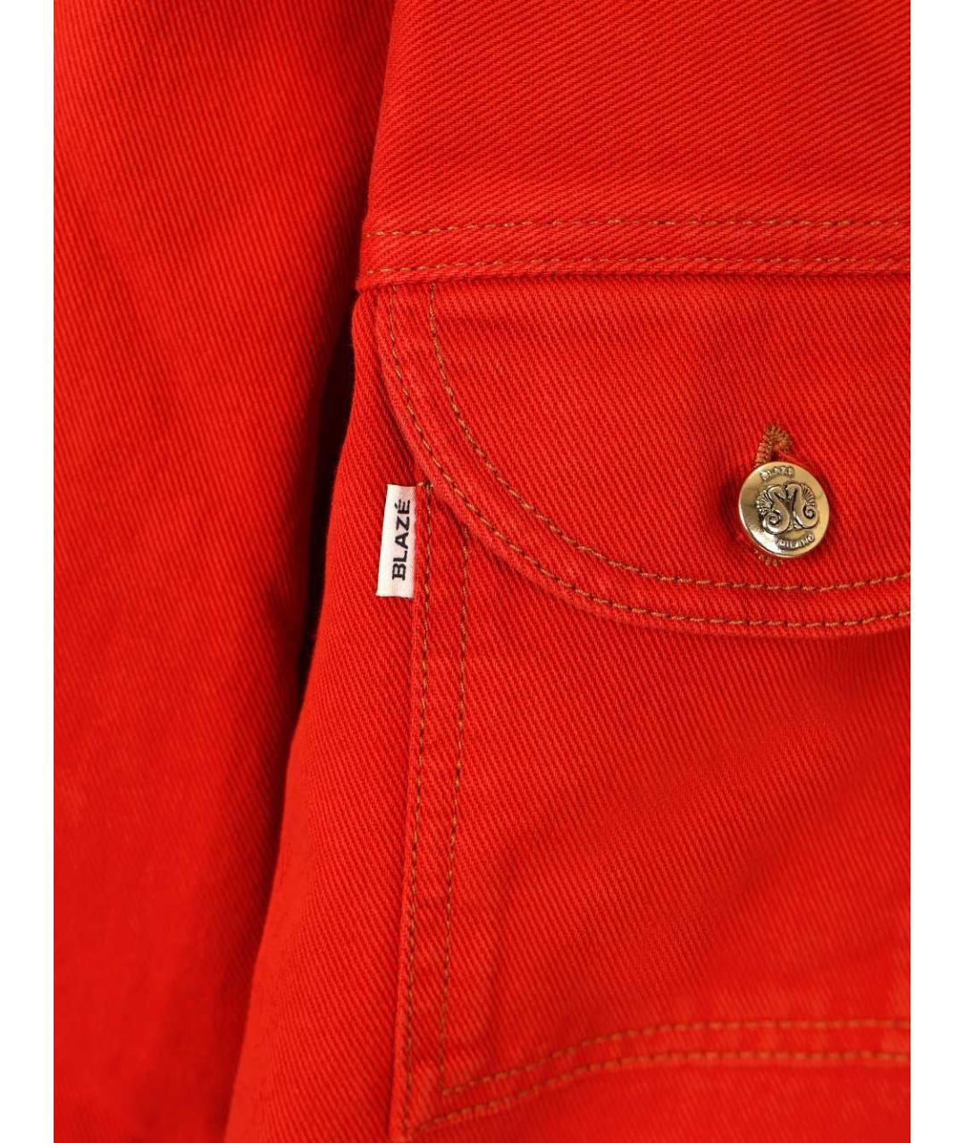 BLAZE MILANO Красная хлопковая рубашка, фото 5