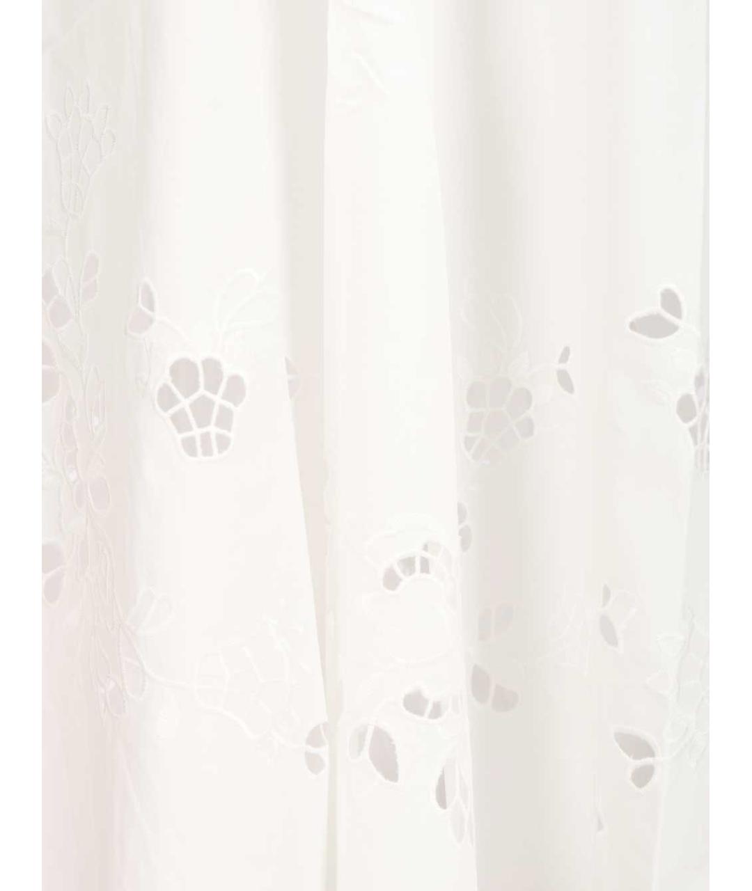 WEEKEND MAX MARA Белое хлопковое повседневное платье, фото 5