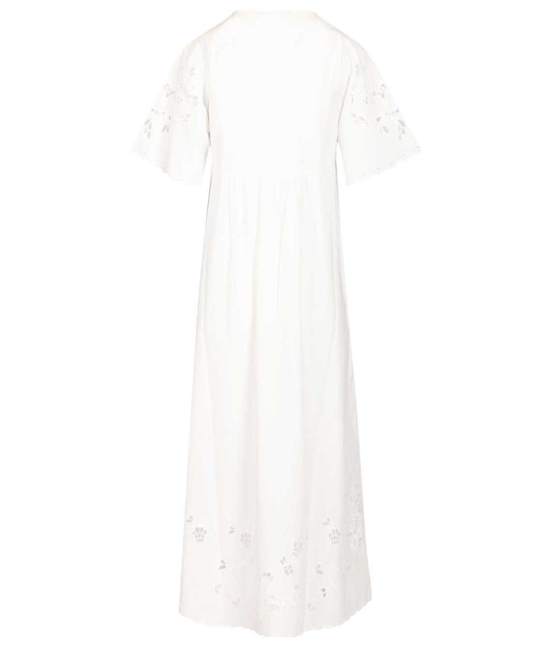 WEEKEND MAX MARA Белое хлопковое повседневное платье, фото 2