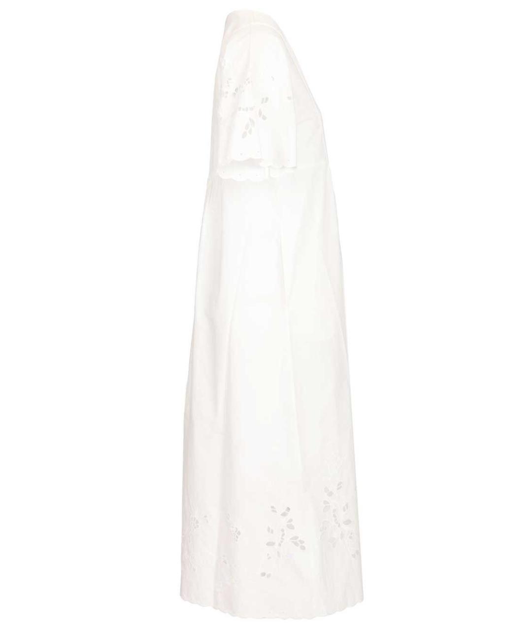 WEEKEND MAX MARA Белое хлопковое повседневное платье, фото 3